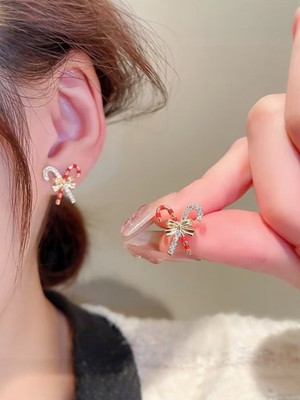 Alya's Aksesuar Fiyonklu Yılbaşı Şekeri Küpeler