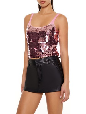 F21 Payetli Askılı Bluz