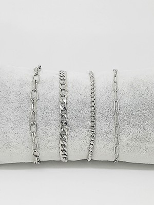 Kusakli 4lü Zincir Bileklik Seti