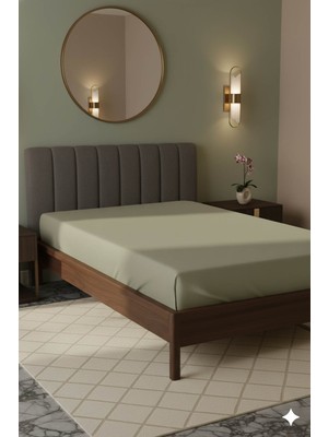 Favora %100 Pamuk Ranforce Premium Tek Kişilik Lastikli Çarşaf - Bej