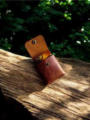 Kalkan Deri Safir Leather Hakiki El Yapımı Deri Kartlık – Minimalist, Ince, Vintage, Premium Tasarım