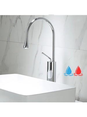 Faumix Fleko Mars Çanak Lavabo Bataryası(Siyah-Krom)