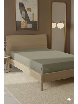 Favora %100 Pamuk Ranforce Premium Tek Kişilik Çarşaf - Vizon