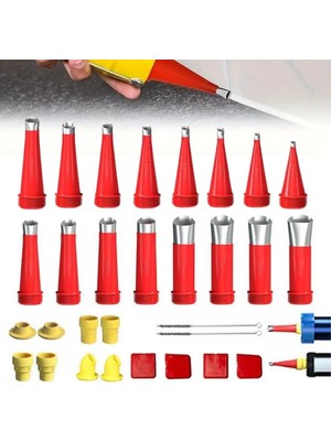 Go İthalat 30 Parça Silikon Kalafat Mastik Alet Seti Mastik Ucu (5332)