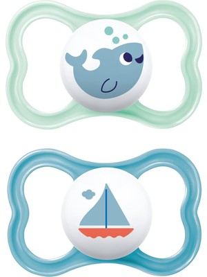 Mam Air Emzik 6–16 Ay – 2’li Paket (Erkek Bebek, Hassas Ciltler Için, Bpa’sız)