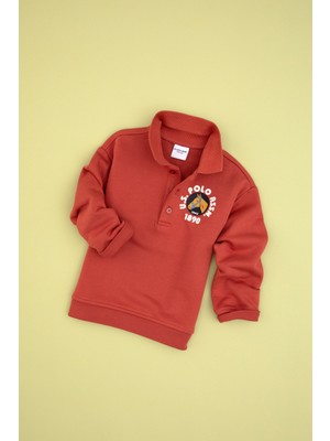 U.S. Polo Assn. Erkek Çocuk Gül Kurusu Polo Yaka Sweatshirt 50316597-VR026