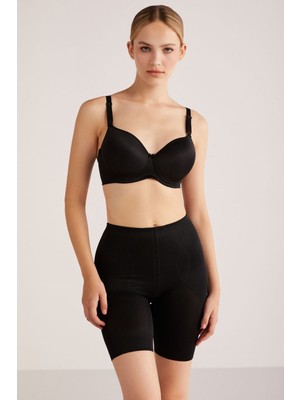 Kom Lidya Desteksiz Balenli Sütyen Siyah