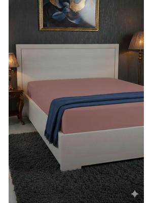 Favora %100 Pamuk Ranforce Premium King Size Lastikli Çarşaf - Pudra