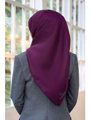 Vissona %100 Twill Ipek Düz Şarabi Renkli Daha Tok Exclusive Serisi 90X90 Eşarp Dikim Şekli : El Dikişi
