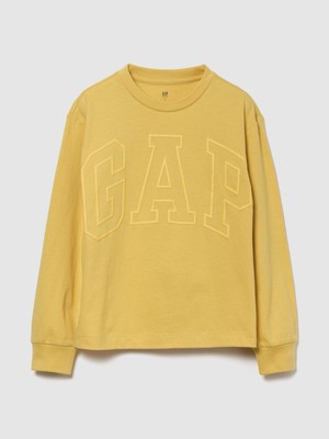 Gap Erkek Çocuk Sarı Arch Logo T-Shirt