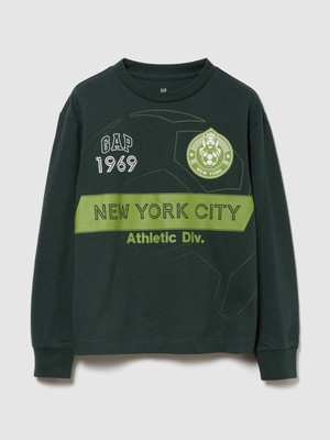 Gap Erkek Çocuk Yeşil Grafik T-Shirt
