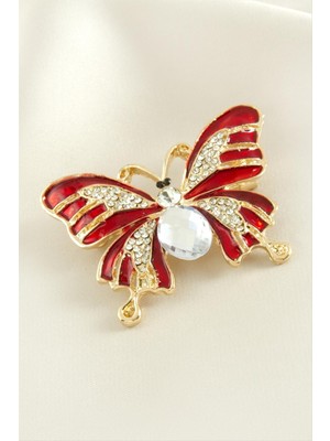 SiHako Mineli Taşlı Broş