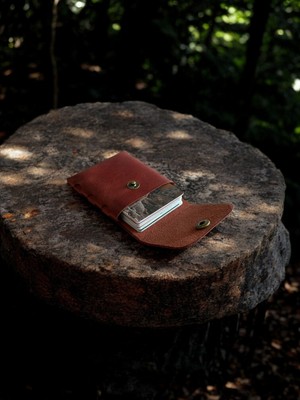 Kalkan Deri Safir Leather Hakiki El Yapımı Deri Kartlık – Minimalist, Ince, Vintage, Premium Tasarım