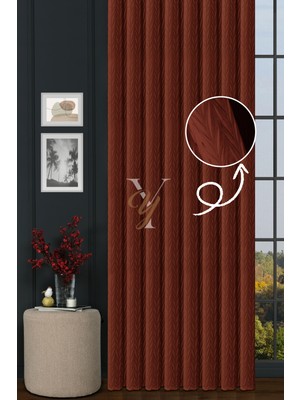 Yunilla Ithal Kadife Fon Perde Plise 01 V-321 Turuncu