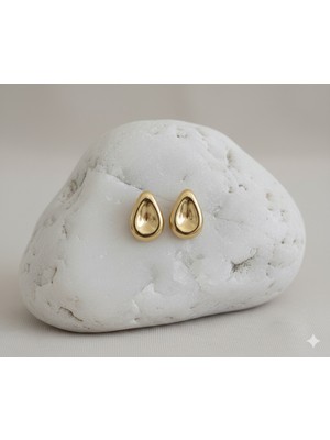 Çelik Takı Damla Formlu Celik Küpe