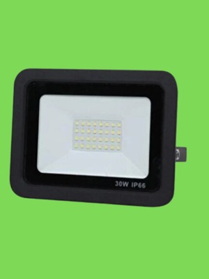 Powerr Led Aydınlatma 30 Watt Siyah Slim Kasa Yeşil Işık IP65 LED Projektör