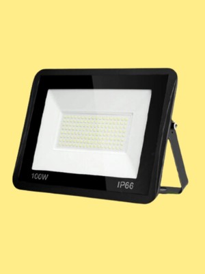 Powerr Led Aydınlatma 100 Watt Siyah Slim Kasa 3000K Günışığı IP65 LED Projektör