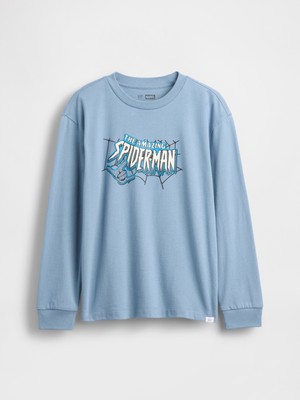 Gap Erkek Çocuk Açık Mavi Marvel Relaxed Grafik T-Shirt