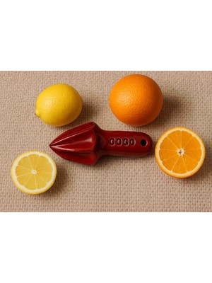 Cogo Handmade Seramik Limon Sıkacağı – Kırmızı Sır |