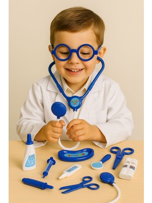 Akar Doktor Oyun Seti Eğitici Oyuncak Koyu Mavi