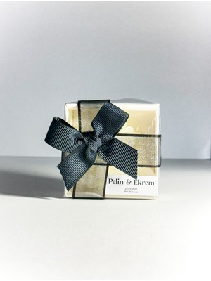 Siyah Süslemeli Kutuda Lotus Mum - 20 Adet - Doğum, Söz, Nişan, Düğün Hediyelikleri