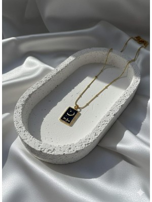 Çelik Takı The Moon Tarot Kartı Dorika Zincirli Çelik Kolye