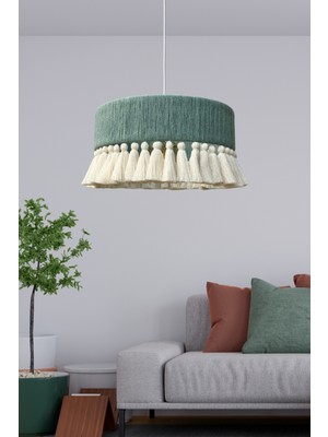 Feyza Design Yeşil Avize, Salon, Yatak Odası, Çocuk Odası, Bohem Tarz, Modern Tasarım