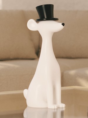 Linova Aristokrat Köpek Heykel Biblo Dekoratif Obje