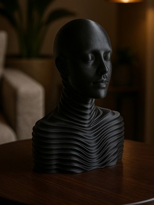 Linova Dalgalar Içindeki Insan Soyut Heykel