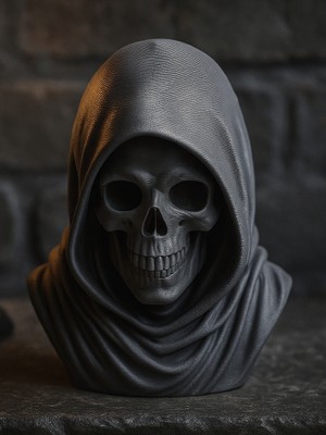 Linova Kafataslı Pelerinli Heykel Biblo Dekoratif Obje