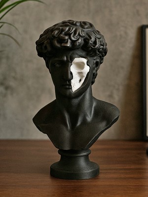 Linova Gotik David Skull Heykel Biblo Dekoratif Obje