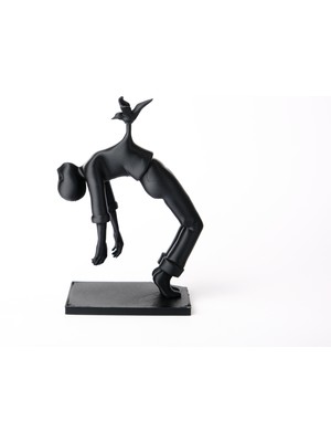 Linova Kuşun Taşıdığı Insan Heykel Biblo Dekoratif Obje