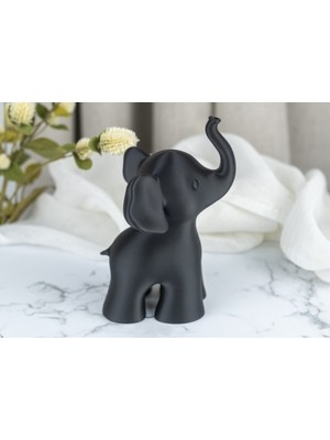 Linova Gülen Fil Heykel Biblo Dekoratif Obje