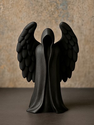 Linova Pelerinli Melek Kanatlı Heykel Biblo Dekoratif Obje