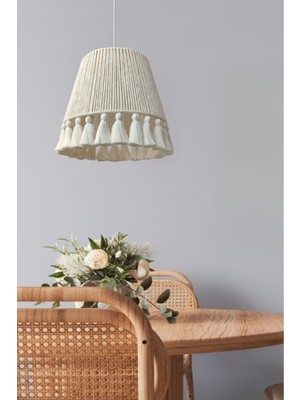 Feyza Design Yumuşak Beyaz Çocuk ve Yatak Odası Avizesi, Salon ve Bohem Dekorasyon