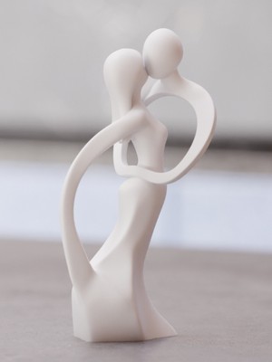 Linova Romantik Çift Eş Heykel Biblo Dekoratif Obje