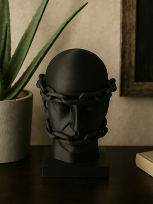 Linova Zincirli Kafa Heykel Biblo Dekoratif Obje