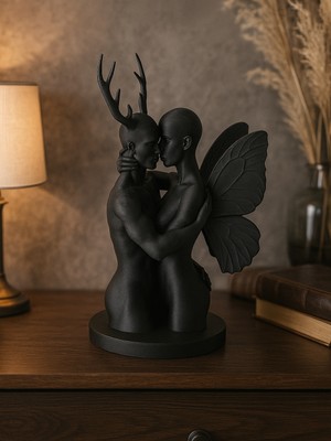 Linova Gotik Çift Heykel Biblo Dekoratif Obje
