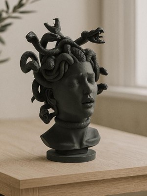 Linova Medusa Heykel Biblo Dekoratif Obje