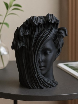 Linova Dalga Kafalı Heykel Biblo Dekoratif Obje