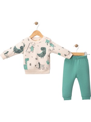 Aspo Baby Kids Dinazor Detaylı Bebek Çocuk Ikili Takım 9AY - 12AY - 18AY