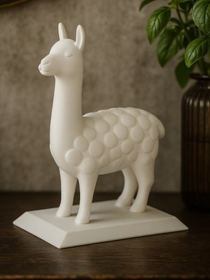 Linova Lama Heykel Biblo Dekoratif Obje