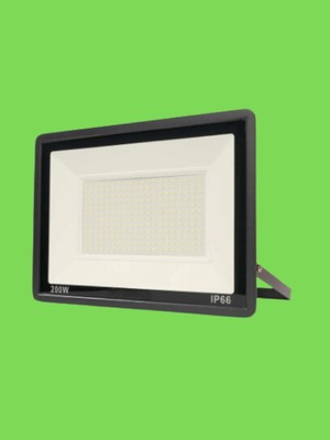 Powerr Led Aydınlatma 200 Watt Siyah Slim Kasa Yeşil Işık IP65 LED Projektör