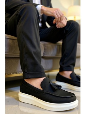 Benerly Erkek Yuvarlak Burunlu Bağcıksız Püsküllü Spor Ayakkabı Keten Fonksiyonel Dayanıklı Şık