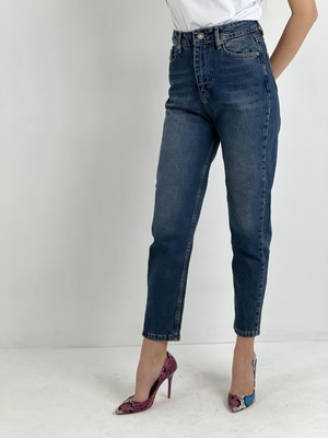 My Arja Kadın Yüksek Bel Likralı Mom Jean Boyfrend Kot Pantolon