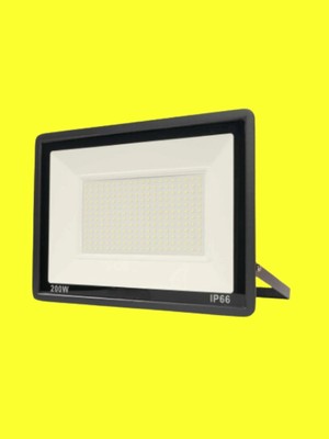 Powerr Led Aydınlatma 200 Watt Siyah Slim Kasa Sarı Amber Işık IP65 LED Projektör