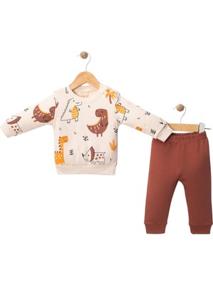 Aspo Baby Kids Dinazor Detaylı Bebek Çocuk Ikili Takım 9AY - 12AY - 18AY