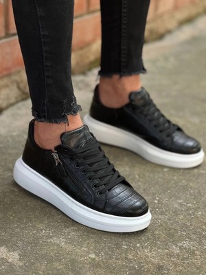 KB-309  Kuback  Siyah Fermuar ve Bağcıklı  Günlük Erkek  Ayakkabı