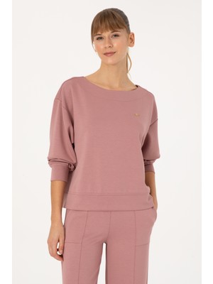 U.S. Polo Assn. Kadın Gül Kurusu Bisiklet Yaka Sweatshirt 50314210-VR221