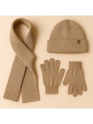 Selvira Örgü 3'lü Kışlık Set | Bere, Atkı ve Eldiven Takımı | Unisex Soğuk Hava Aksesuarı